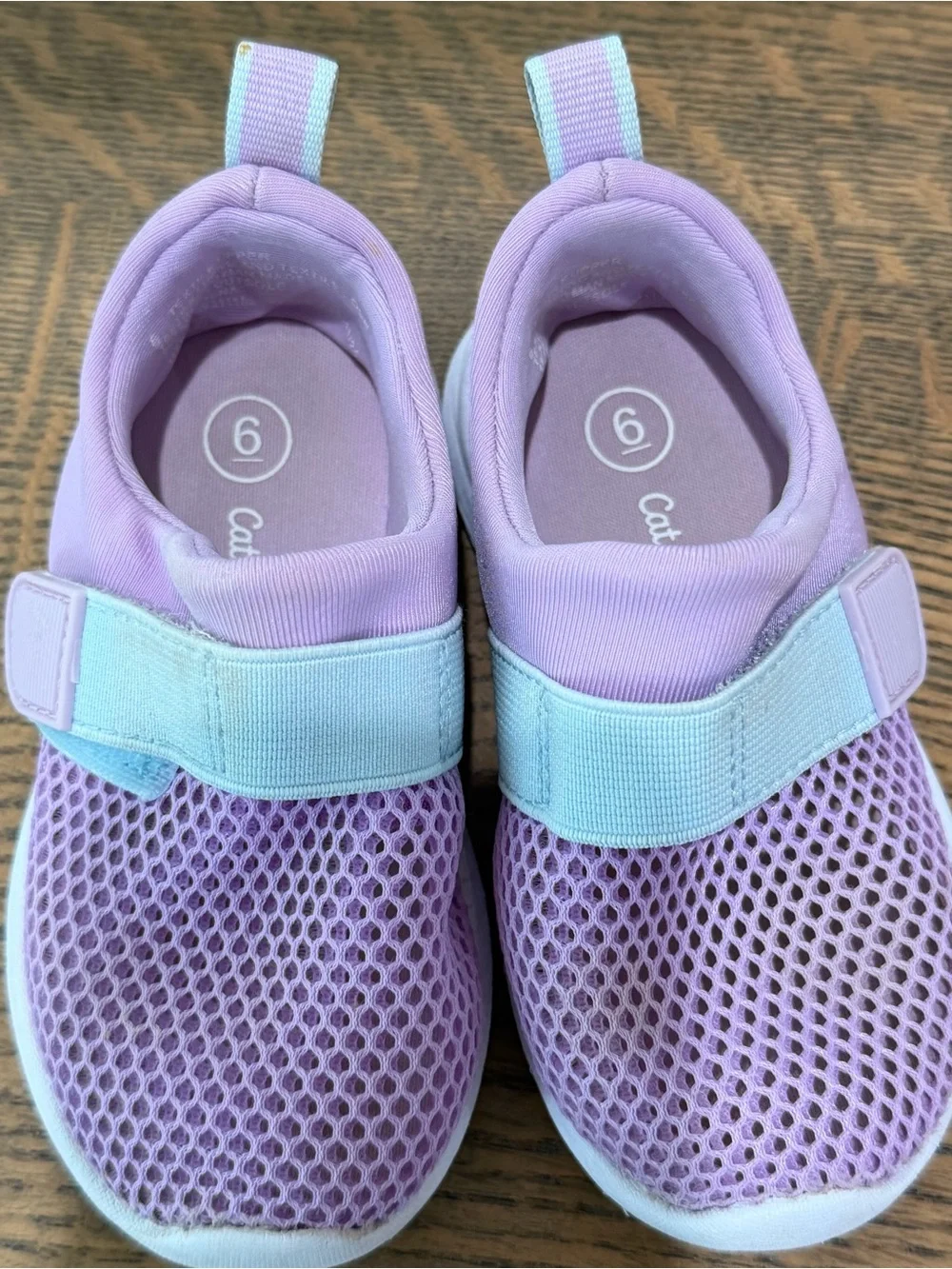 Cat & Jack Lilac Mesh Water Shoes with Mint Strap